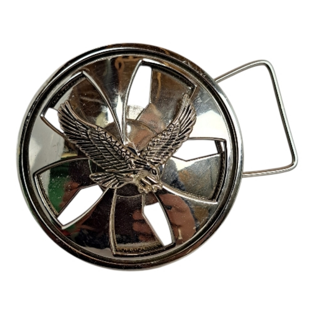 Silver-Toned Metal Belt Buckle